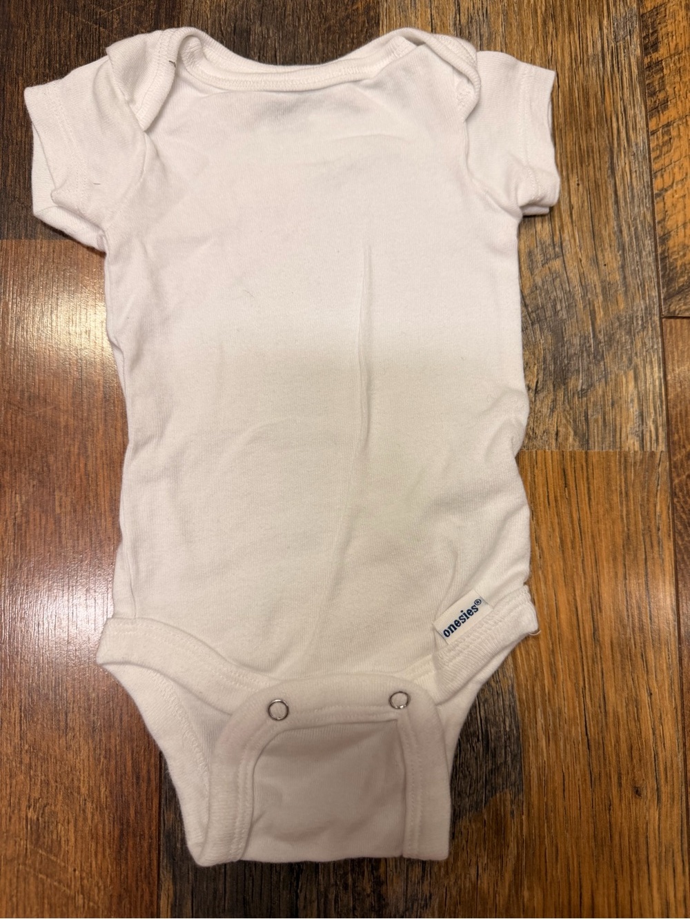 Gerber White Short-Sleeve Baby Onesie Bodysuit
